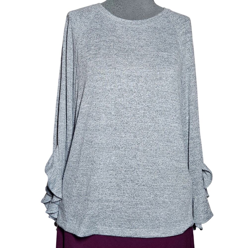 Banana Republic Gray Flutter Sleeve Sweater Size Small